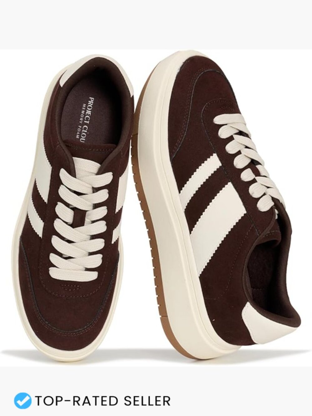 Platform Sneakers Lace-Up Casual Everyday Shoes Cushioned Comfortable